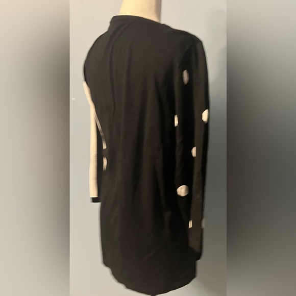 Nygard Black/Cream Top in Pokadots and Stripes!! So Much Fun To Wear!! - Picture 7 of 10